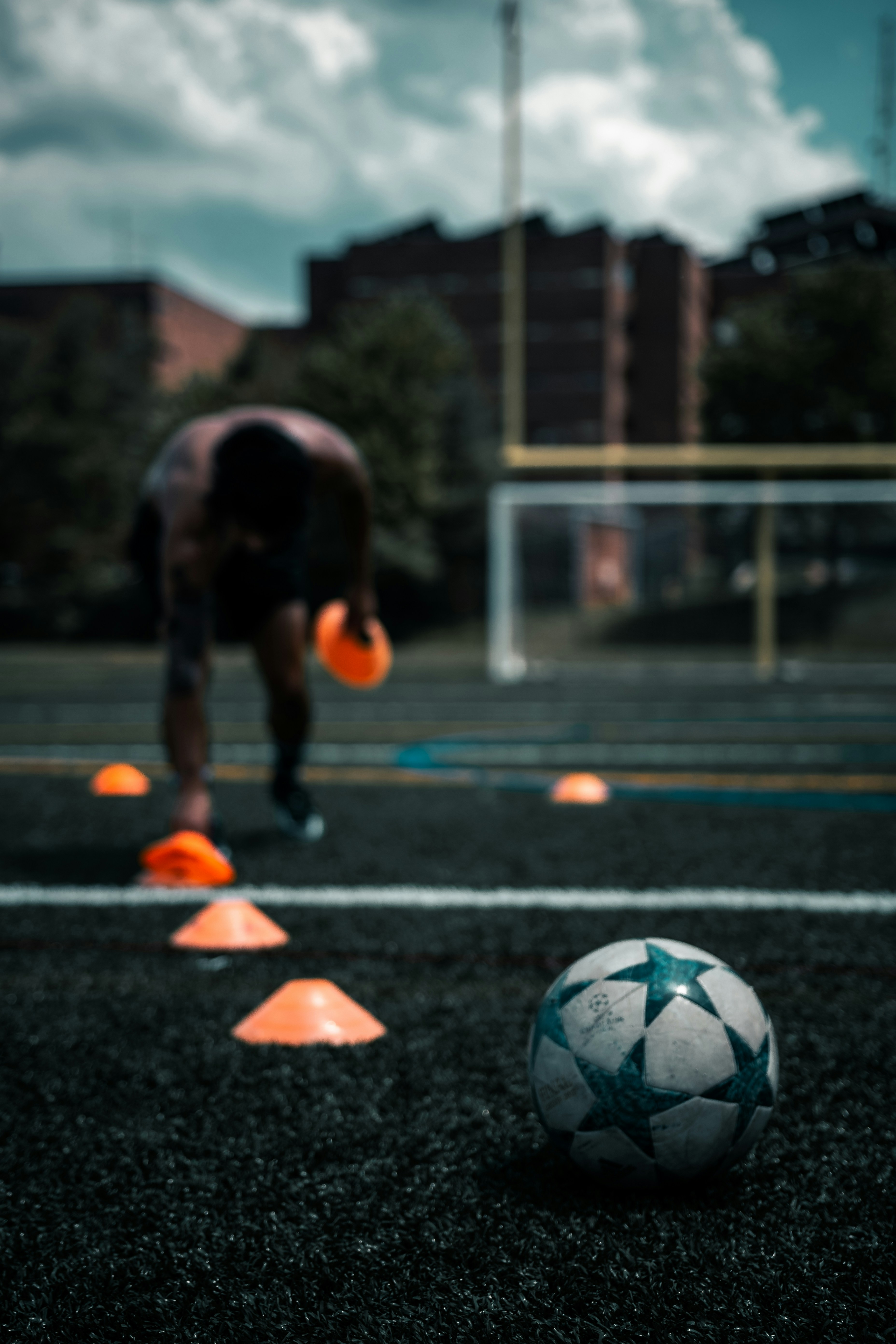 Fußball KI-App – Spieler beim Drill